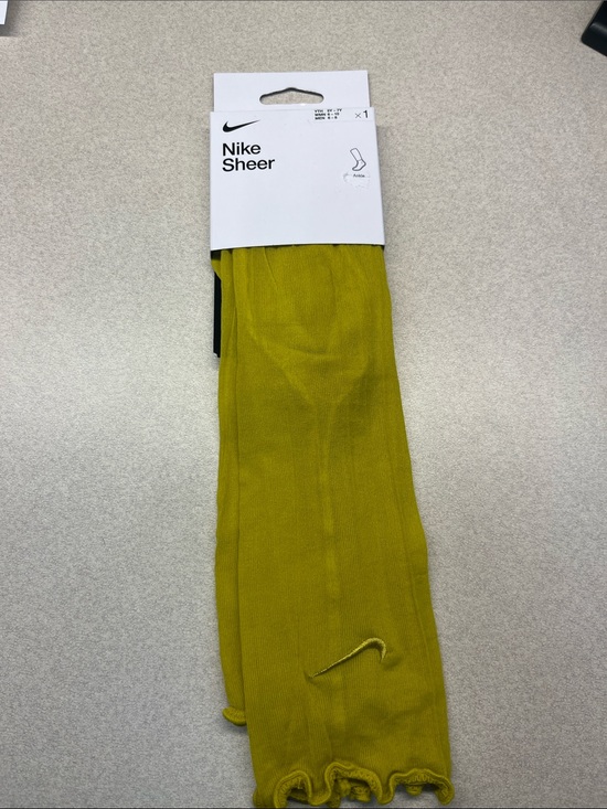 Nike Accessories - Nike Sheer Socks in Olive Yellow